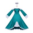 thumbnail image 7 of Guvpev G'irl's Deluxe Princess Dress, Halloween Off-Shoulder Fancy Dress Costume with Crown & Eardrop Accessories, Video Game Character Cosplay Outfit for Halloween Dress up & Birthday Party, 7 of 7