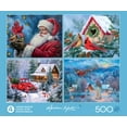 thumbnail image 2 of Ceaco Abraham Hunter Holiday/Winter Multi Pack 500-Piece Interlocking Jigsaw Puzzle for Adults Ages 14+, 2 of 9