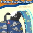thumbnail image 5 of Police and Traffic Cone Blue Pattern 17" School Backpacks for Teens,Waterproof Oxford Fabric,S-Shape Padded Straps for School,Travel,Hiking,Camping, 5 of 6