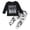 Black, variant on Back to School Clothes For Boys Little Autumn Winter Letter Long Sleeve Elastic Waist 1T 2T 3T 4T 5T Everyday Outfit Set 2-Pieces