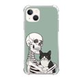thumbnail image 1 of Skull and Cat Case Compatible with iPhone 13,Aesthetic Art Design TPU Full Cover Shock-proof Case, 1 of 7