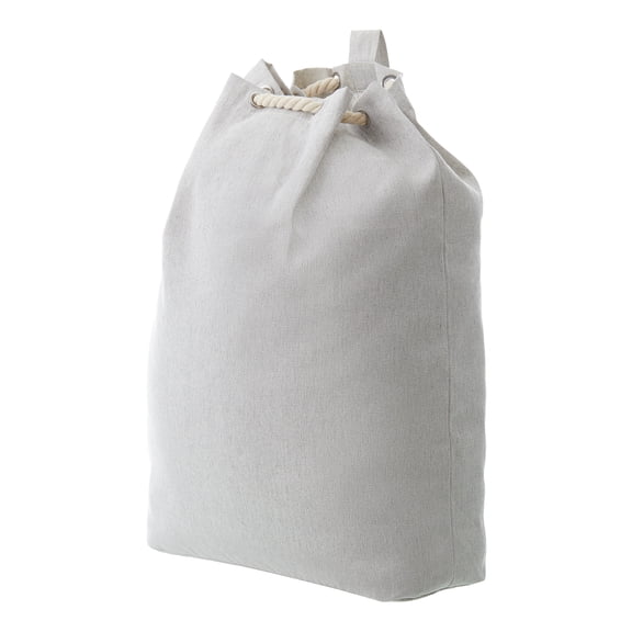 Better Homes & Gardens Polyester and Cotton Canvas Laundry Bag, Gray, Adult, 15 in W x 7 in D x 24.5 in H