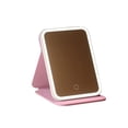 thumbnail image 2 of Todaioua Travel Makeup Mirror, Portable LED Lighted Makeup Mirror, Rotation Touch Screen Vanity Mirror, 60 LEDs, 3-Color Dimmable Lighting, Rechargeable Tabletop Folding Cosmetic Mirror, 2 of 7