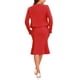 thumbnail image 3 of INSPIRAR CHIC Conjunto de Vestido de 2 Piezas para Mujeres: Vestido Sin Mangas de Negocios y Blazer Corto S Rojo, 3 of 6