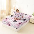 thumbnail image 4 of Manfei Cartoon Halloween Twin Fitted Sheet,Fall Thanksgiving Print Bedding,2 Pieces,1 Fitted Sheet and 1 Pillowcase, 4 of 6