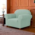 thumbnail image 2 of 2024 Solid Print Polyester Loveseat Slipcover  Chocolate, 2 of 6
