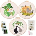 thumbnail image 2 of Dalrosia Cat Embroidery Kits for Beginners, Embroidery Kits for Adults, Easy Embroidery Kit, 2 of 8