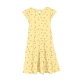 thumbnail image 5 of Spazoro Girls Tiered Midi Dress, Ruffled Long Sleeve Crew Neck Floral Print Summer Casual Party Dress Yellow Size 6, 5 of 5
