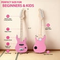 thumbnail image 4 of ZenSports 30-inch Kids Electric Beginner Guitar 3/4 Size W/Amp & Accessories Pack, Right-Handed Pink, 4 of 11