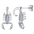 thumbnail image 1 of Pendientes de botón de escorpión de plata esterlina 925 Silvora Pendientes de declaración de animales joyería hipoalergénica, 1 of 6