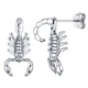 thumbnail image 1 of Pendientes de botón de escorpión de plata esterlina 925 Silvora Pendientes de declaración de animales joyería hipoalergénica, 1 of 6