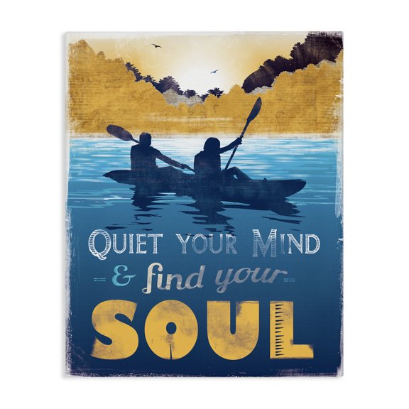 Stupell Industries Rustic Lodge Find Your Soul Scene Canvas Art, 24 x 30, by Judi Bagnato