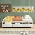 thumbnail image 3 of Twin Size Platform Storage Bed with 3 Drawers,White, 3 of 9