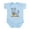 Sky Blue, variant on - Small But Mighty Mouse Infant Bodysuit - Baby Light Bodysuit
