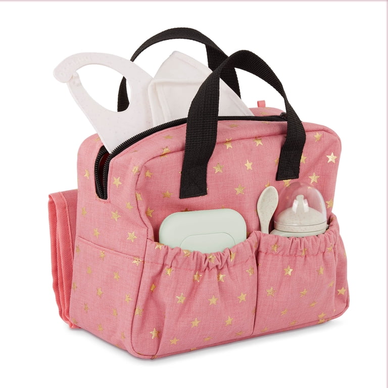 Lullababy Baby Doll Diaper Bag Set, Pink, 7 Pieces photo 8