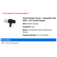 thumbnail image 2 of Crank Position Sensor - Compatible with 2009 - 2012 Suzuki Equator 2010 2011, 2 of 2