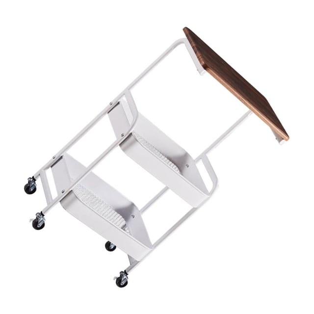 Guardoinrt Chariot de Rangement Mince à 3 Niveaux avec Roues Roulantes Utilitaire pour Chambre Bureau Blanc