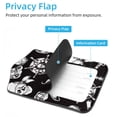 thumbnail image 3 of Square 2Pack PU Leather Skull Cruise Luggage Tag with Privacy Cover and Stainless Steel Ring - Suitable for Travel Handbags Backpacks Luggage Tags, 3 of 6