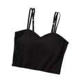 thumbnail image 3 of Aboser Womens Built in Shelf Bra Camisole Tops Adjustable Spaghetti Strap Tank Top Going Out Tops for Women Summer Double Lined Cami Tank Tops Black S, 3 of 7