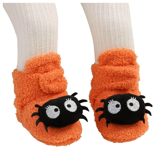 Infant Baby Halloween Slippers for Girls Boys Booties Winter Warm Socks Shoes Newborn Crib Footwear Prewalkers