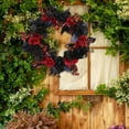 thumbnail image 6 of Halloween Black And Red Rose Wreath Festive Decorative Prop With Branches Christmas Wreath for Front Door Christmas Lighted Wreaths Lighted for Christmas 60in Wreath Easter Door Decorated Wreath, 6 of 7