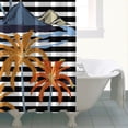 thumbnail image 4 of Coastal Paradise Waterproof Shower Curtain, Boho Tropical Fabric with Hooks, Machine Washable Hawaiian Island Classic and Exotic Palm Tree Bathroom Shower Curtain, 4 of 5