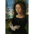 thumbnail image 2 of Lorenzo di Credi 14x18 Gold Ornate Wood Frame and Double Matted Museum Art Print Titled - Portrait of a Young Woman (ca. 1490-1500), 2 of 4