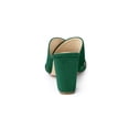 thumbnail image 2 of BLISSFUL STEP Sandales pour Femmes à Talons Blocs Mules à Brides Croisées Sandales à Enfiler Vert 6, 2 of 8