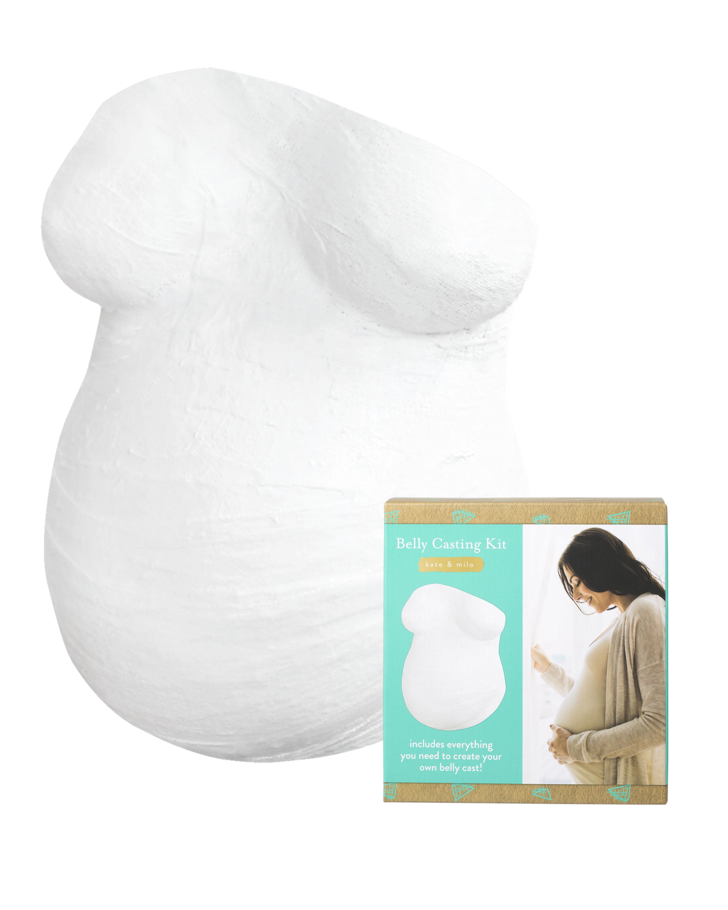 Pregnant Belly Casting LUXURY Gift Kit & Muslin Bag & Wooden Tag 3D plaster cast 