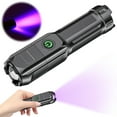 thumbnail image 4 of Yucurem 395nm Uv Flashlight Usb Rechargeable Blacklight Flashlight for Pet Urine Stain Camping Lamp (black), 4 of 10