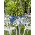 thumbnail image 2 of Outdoor Tablecloth with Umbrella Hole and Zipper, Eucalyptus Green Round Table Cloth 54 Inch Waterproof Tablecloth, Vintage Bottle Succulents Stripes Picnic Table Cover for Patio Camping, 2 of 7