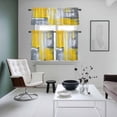thumbnail image 5 of Abstract Graffiti Kitchen Curtains Valances and Tiers Set of 3 Gray Yellow Brush Tier Curtains and Valance with Rod Pocket for Small Windows, 27.5"x24", 5 of 9