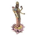 thumbnail image 2 of Lakshmi Hindu Goddess on Lotus Statue Sculpture, 2 of 2