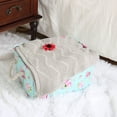 thumbnail image 3 of PiccoCasa Foldable Storage Basket Handle Fabric Box Closet, Light Blue Floral, Large, 3 of 7