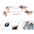 thumbnail image 6 of tooloflife 60CM Retractable Badge Reels Key Ring Holder with Carabiner Clip Black, 6 of 7