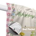 thumbnail image 4 of Easter Swag Curtains for Kitchen/Bedroom/Living Room, Country Gnomes Duck Floral Eggs Pink Buffalo Check Scalloped Curtains 63 Inch Long, Window Swag Topper Curtains Valances 2 Panels Set 36"x63", 4 of 8