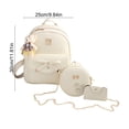 thumbnail image 3 of Hyknon 3Pcs Backpack Set for Women, Cute Bowknot Backpack Set with Crossbody Bag & Wallet, Flower Crossbody Bag with Adjustable Straps, Pendant Casual Daily Daypack for Shopping Casual Outing, White, 3 of 8