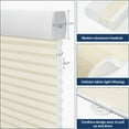 thumbnail image 4 of Keego Cordless Cellular Shade for Windows Insulated Mini Blinds for Room Darkening Light Filtering Beige, 33"W x 60"H, 4 of 8