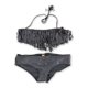 thumbnail image 1 of Raisins Bandeau de 2 piezas con flecos fruncidos para mujer, gris, extragrande, 1 of 2