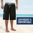 thumbnail image 3 of North 15 Men's Microfiber Swim Trunks with Cargo Pocket-6110-Blk-Gry-XL, 3 of 8