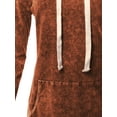 thumbnail image 4 of A2Y Women's Mineral Wash Relax Fit Long Sleeve Kangaroo Pockets Hoodie Sweatshirts Persimmon L, 4 of 5