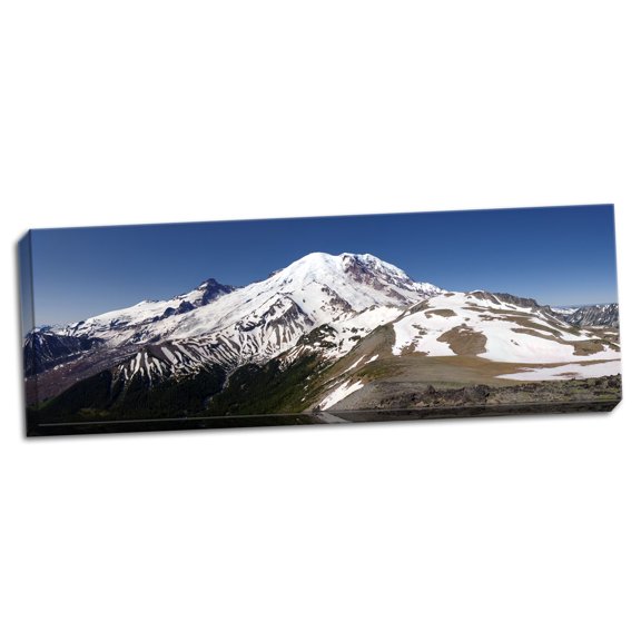 Gango Home Decor Mount Rainier View by Douglas Taylor (Ready to Hang); One 36x12in Hand-Stretched Canvas