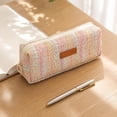 thumbnail image 2 of Composite Fabric Pencil Case, Style A, 7.68 x 3.54 in, With Single Zip Compartment And Woven Or Plaid Exterior, 2 of 6