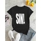 thumbnail image 2 of Camiseta para mujer, camiseta para mujer, camiseta básica, trajes simples de moda, camisetas de manga corta, camisetas de verano para deportesLetter Print Casual Sports T-shirt, Short Sleeve Crew Ne, 2 of 7