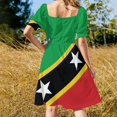 thumbnail image 3 of Vestido vintage de bandera nacional de St Kitts y Nevis para mujer, 3 of 6