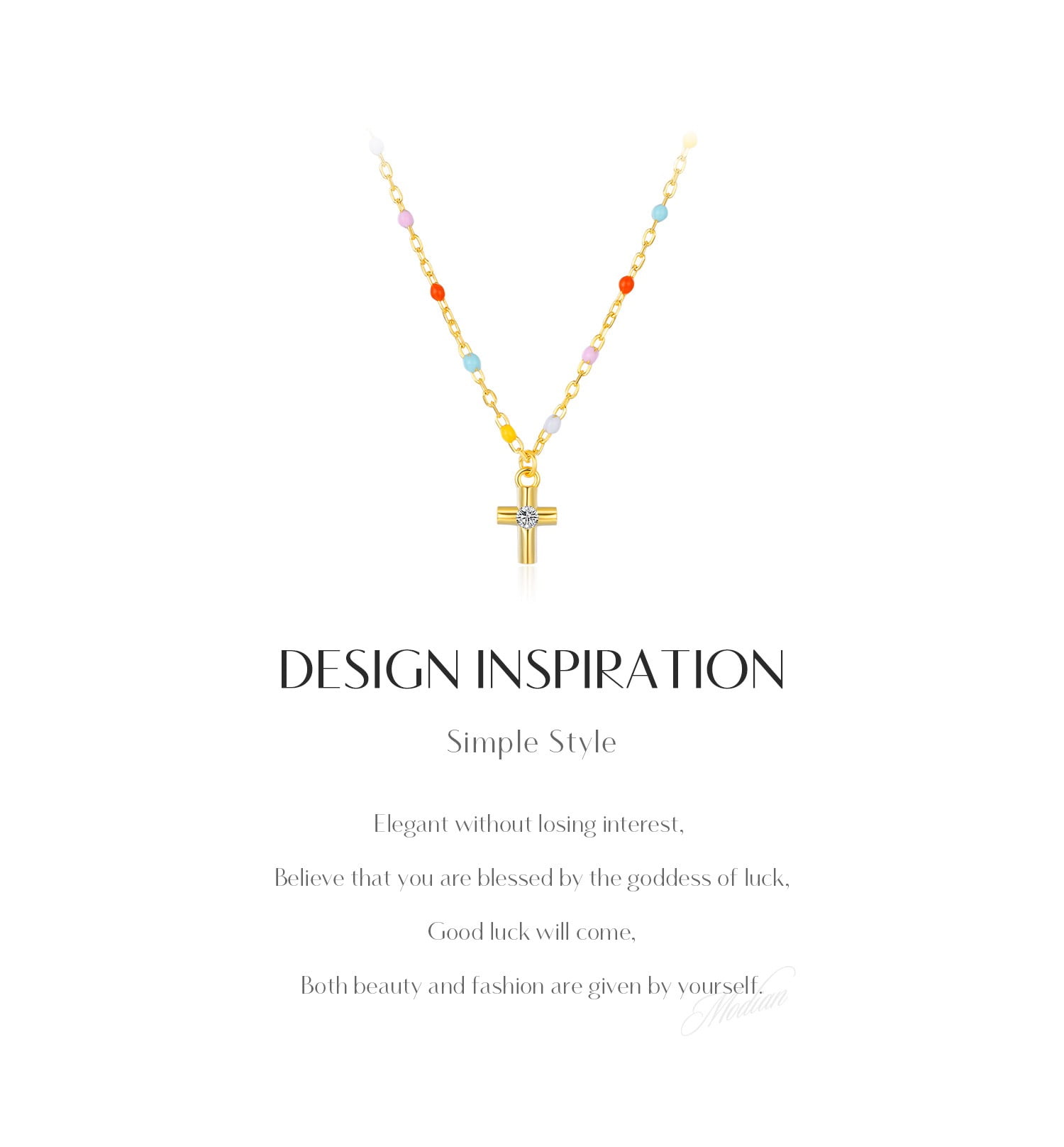 HESHPAWS S925 Sterling Silver Cross Necklace Necklaces for Women Cross Chain Jewelry Gifts （with Gift Box)