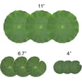 thumbnail image 5 of Paquete de 9 hojas de loto de espuma flotantes artificiales | decoraciones de tapete de nenúfar, verde | Perfecto para estanques de patio., 5 of 5
