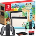 thumbnail image 1 of Nintendo Paquete Consola Switch Animal Crossover + microSD 128GB + Empuñadura de Carga, 1 of 5