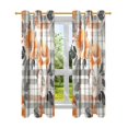 thumbnail image 7 of Yayeee Window Curtains Set of 2 for Living Room Light Filtering 63"x42", Plaid Floral, 7 of 7