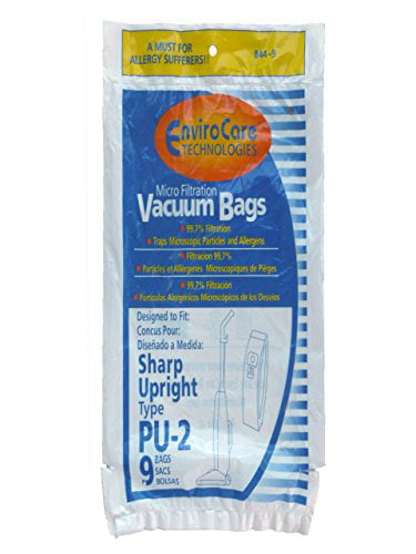 EnviroCare 844 3 Sharp Style PU-2 Microfiltration Upright Vacuum Cleaner Bags W 